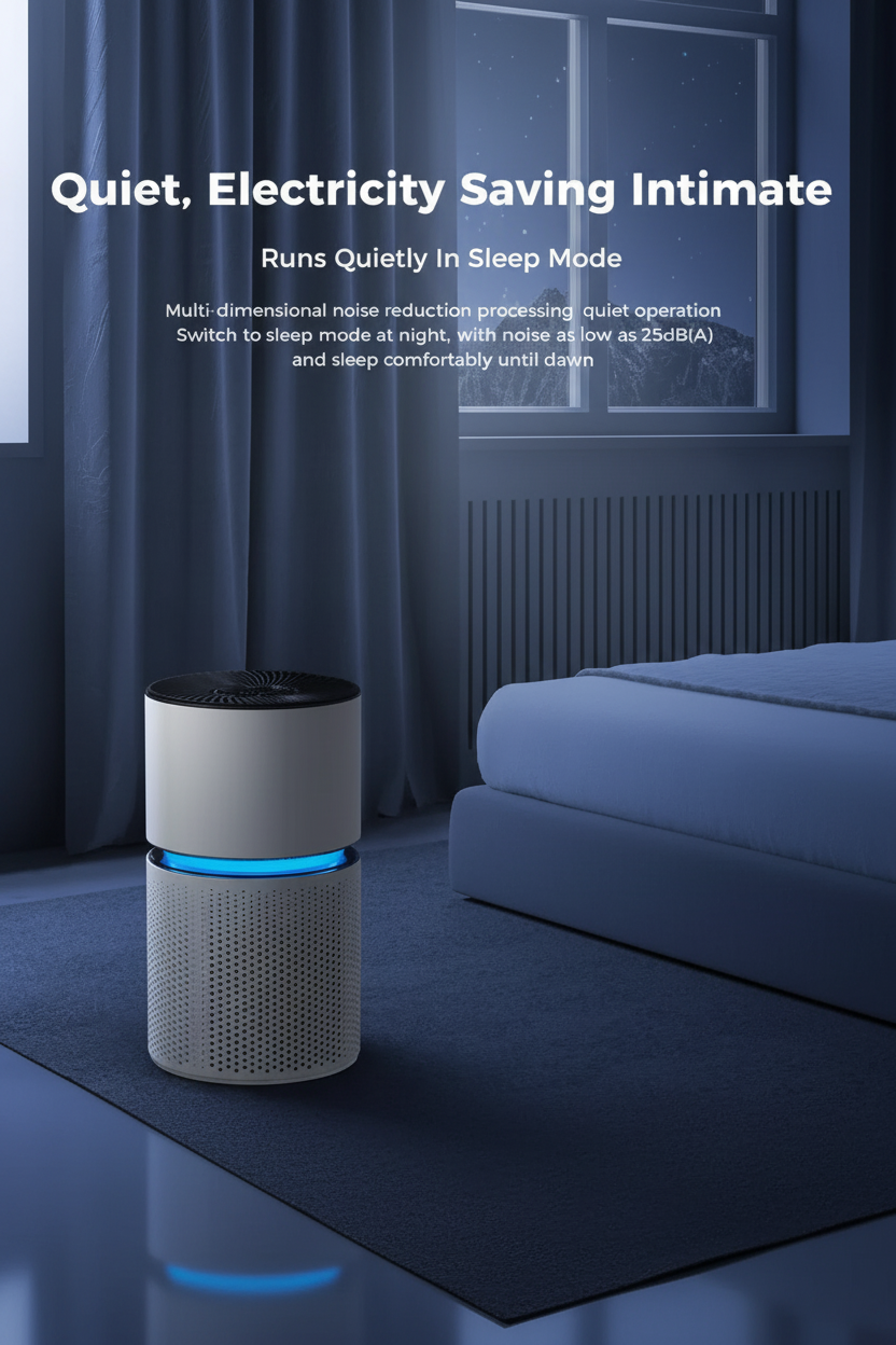High-Capacity Air Purifier with Impressive Filtration System - Ideal for Living Rooms & Bedrooms